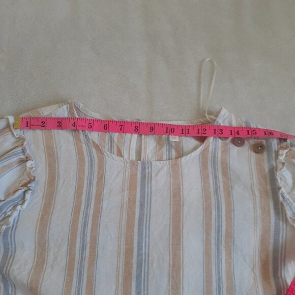 Striped Long Sleeve Top - Cream, Tan, and Gray - Picture 11 of 13